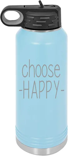 Miniatura 7 de Madi Kay Designs Botella de agua personalizada grabada con láser, acero inoxidable 18/8 aislado, doble pared, cobre aislado al vacío, elige entre 12