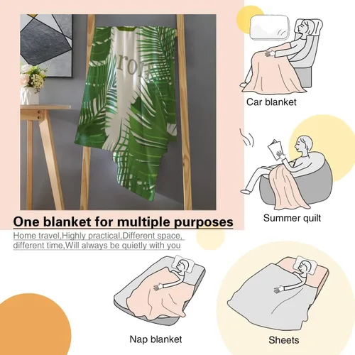 Miniatura 5 de Mantas de bebé personalizadas con nombre, mantas de bebé personalizadas para niñas y niños, manta suave con nombre para niños, regalos Tropical