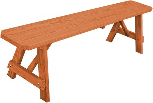 Miniatura 45 de Furniture Barn USA Banco tradicional de pino tratado a presión de 2 pies, tinte de cedro