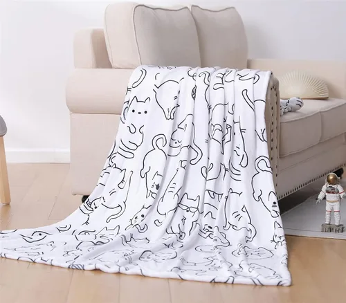 Miniatura 8 de Sviuse Manta de gato para sofá, manta de gato tamaño individual para niñas, mujeres, adultos, gatos, mamá, regalos para mujeres, mantas de gatito