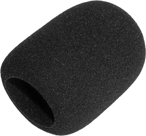 Miniatura 4 de ChromLives Cubierta de micrófono Cubierta de espuma para parabrisas de micrófono, color negro, grado superior, paquete de 6