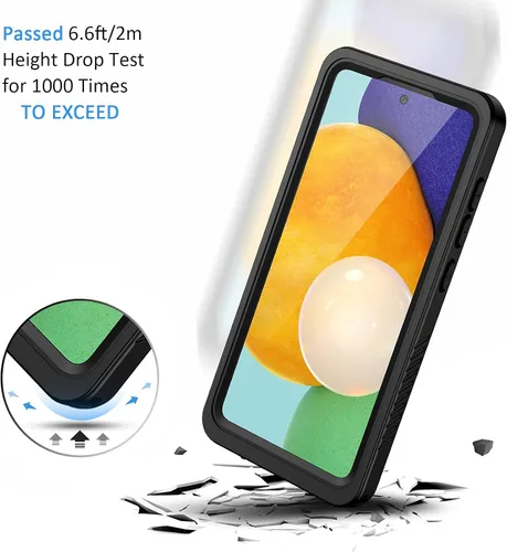 Miniatura 4 de Lanhiem Funda para Samsung Galaxy A52, IP68 impermeable a prueba de polvo con protector de pantalla integrado, funda protectora de cuerpo completo