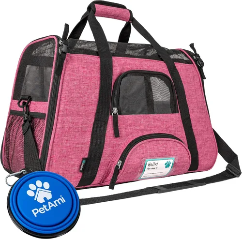 Miniatura 29 de PetAmi Transportador de mascotas aprobado por aerolíneas para gatos, transportador de perros de lados suaves para perros pequeños, suministros