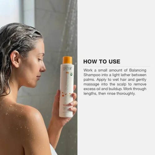 Miniatura 8 de GK HAIR Champú Equilibrante Limpia y Elimina la Acumulación con Tratamiento de Queratina para Control del Graso, Escamas, Cuero Cabelludo Seco