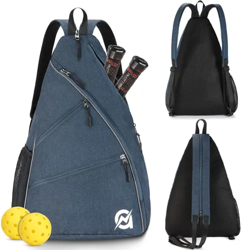 Miniatura 11 de A11N SPORTS Bolsa de Pickleball, Bandolera Reversible con Correa Cruzada/Mochila para Mujeres y Hombres