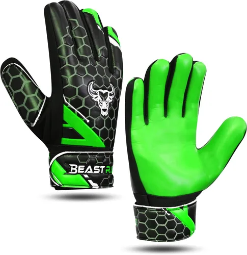 Miniatura 8 de BEAST RAGE Guantes de portero de fútbol para niños y jóvenes, guantes de portero de fútbol de 0.157 pulgadas (0.157 in) antideslizantes, palma