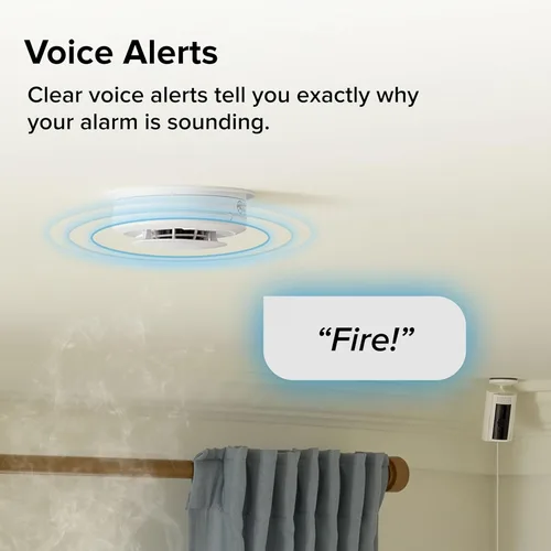 Miniatura 12 de Kidde Smart Smoke and Carbon Monoxide Detector, Ring App Enabled for Real-Time Notifications, Hardwired Alarm, AA Backup Battery