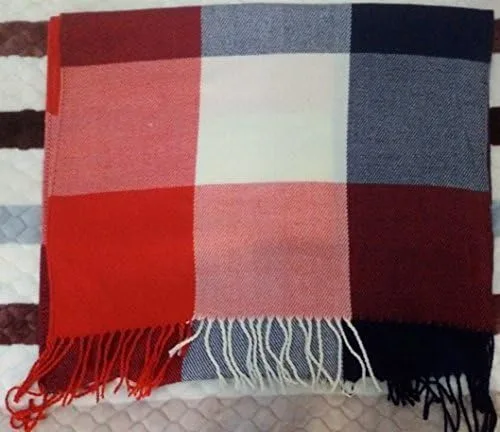 Miniatura 4 de Wander Agio bufanda larga y a la moda para mujer, diseño a cuadros, cálida, chal para invierno