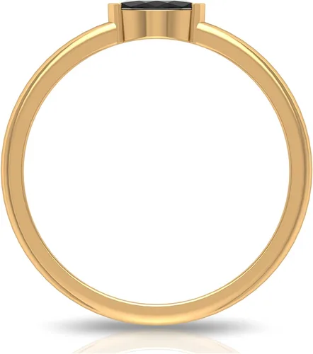 Miniatura 7 de Anillo de promesa de ónix negro natural certificado, calidad AAA, anillo de ónix East West, anillo de Pinky para mujer, listo para regalar
