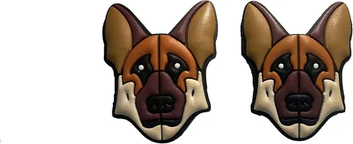 Miniatura 4 de Damorr Dog Croc Charms German Shepherd Yorkshire Yorkie Compatible with Croc Clogs (2 pack)