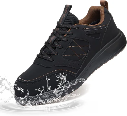 Miniatura 8 de Zapatos de trabajo antideslizantes para hombres, impermeables, resistentes al aceite, ligeros, duraderos, para cocina, restaurante, enfermería