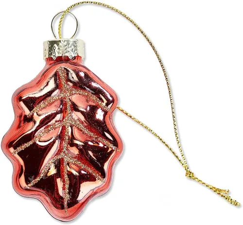 Miniatura 4 de Lillian Vernon Adornos de cristal de otoño de bellotas y hongos, juego de 12, mini árbol para decoración del hogar para otoño, Acción de Gracias