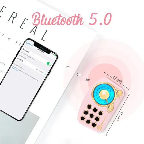 Miniatura 3 de Altavoz Bluetooth retro FM Radio vintage con volumen fuerte, fuerte mejora de graves, conexión inalámbrica Bluetooth 5.0, volumen fuerte, tarjeta TF