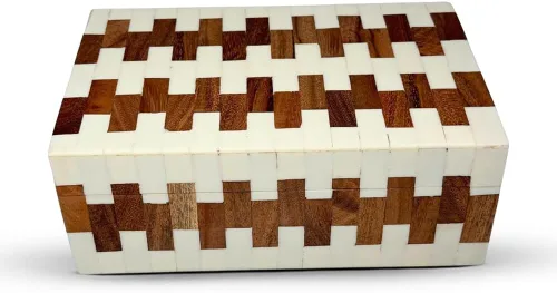 Miniatura 24 de Perilla Home Decoración del Hogar Caja de Almacenamiento Decorativa de Madera Pequeña Organizador Ikigai Herramientas Caja de Guarda Tarjetas