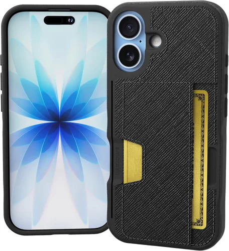 Miniatura 38 de Smartish Funda tipo cartera para iPhone 13 Pro – Wallet Slayer Vol. 2 [delgada + protectora] tarjetero con función atril - Black Tie Affair