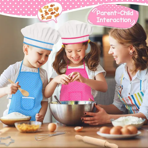 Miniatura 4 de Regalos para niñas y niños de 2 a 8 años, set de disfraz de chef para niños, delantal para niñas pequeñas, regalos de cumpleaños de Navidad
