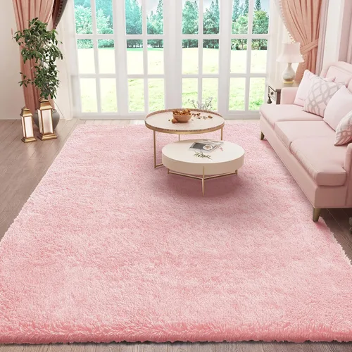 Miniatura 7 de Ophanie Alfombra Verde de Césped, Alfombras de Área para Dormitorio, Alfombra Shag Esponjosa de 4x6 pies, Suave Peluda Afelpada Linda para Niños 7