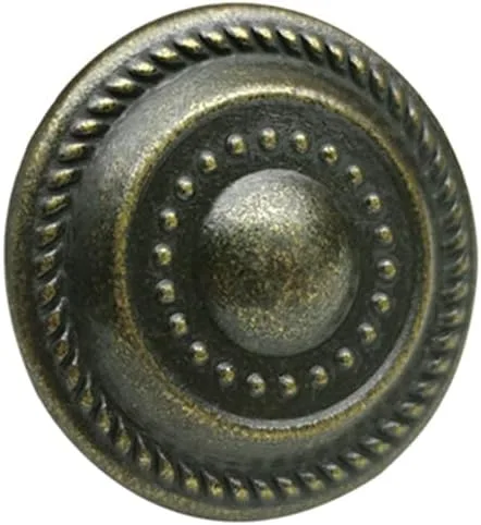 Miniatura 3 de Pomo de cajón negro antiguo de un solo agujero, disco antiguo americano, accesorios de gabinete de aleación de zinc para tiradores de cocina y baño