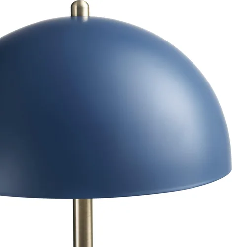 Miniatura 9 de GLOBE Electric 52942 - Lámpara de escritorio azul de 15 pulgadas con detalles de latón, interruptor basculante de encendido/apagado en línea, ideal