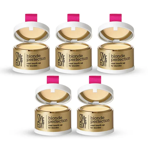 Miniatura 16 de Style Edit Polvo de retoque de raíz para cabello marrón claro Color de cabello para cubrir canas y raíces Polvo de línea capilar con infusión