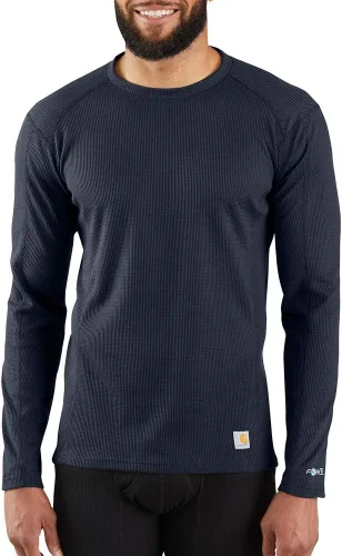 Miniatura 3 de Carhartt Hombres MBL113 Base Force® Capa Interior Clásica de Peso Medio Camiseta de Manga Corta Azul marino