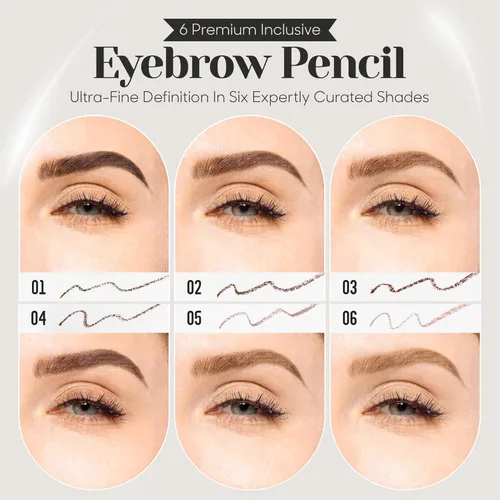 Miniatura 9 de The BrowGal - 3 en 1, lápiz de cejas delgado - 06 con tapa afiladora y cepillo de carrete - Dibuja pequeños pelos de cejas y rellenos en áreas Rubio