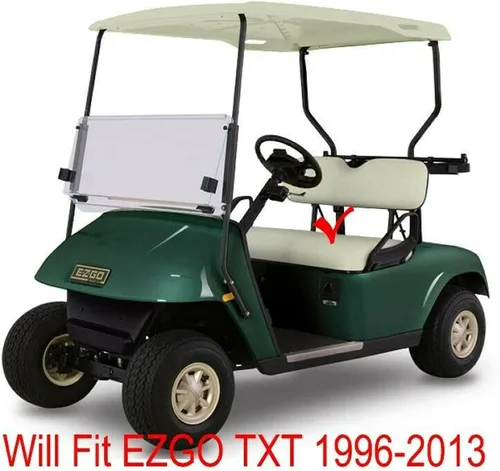 Miniatura 3 de Huskey - 4 fundas de asiento delantero/trasero para carrito de golf EZGO Medalist/TXT 94-13, costuras de diamante negro y azul de dos tonos