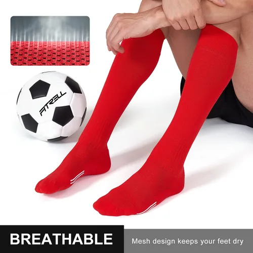 Miniatura 6 de FITRELL Paquete de 23 calcetines de fútbol para jóvenes, niños y adultos, calcetines de béisbol y softbol para hombres, mujeres, niños y niñas