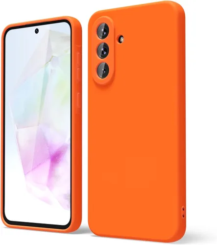 Miniatura 261 de oakxco Funda para teléfono Samsung Galaxy A12 con agarre de silicona líquida, linda delgada fina suave cubierta de gel de goma TPU lisa para mujeres