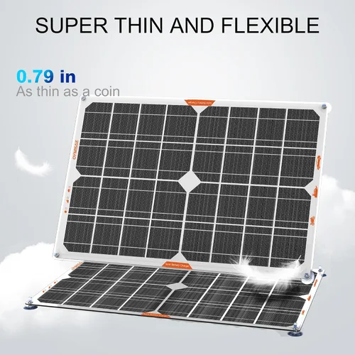 Miniatura 6 de OYMSAE-Cargador de batería con panel solar de 20 W/12 V, portátil, impermeable, carga por goteo + Mantenedor p/auto/embarcación/casa rodante