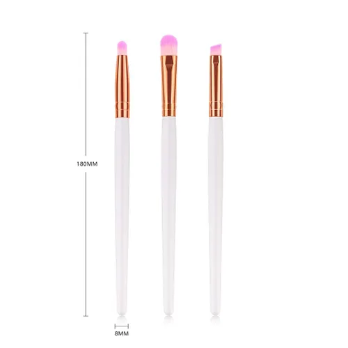 Miniatura 2 de Cepillo de maquillaje de cerdas de nailon con mango de madera, kit de brochas de rubor en polvo para mujer (T- 03-005) para mujeres y niñas