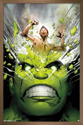 Miniatura 14 de Trends International Marvel Comics - Póster de pared de The Incredible Hulk - Cover #171, 14.725 x 22.375 pulgadas, versión enmarcada de madera
