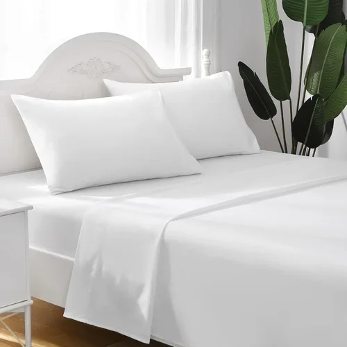 Miniatura 19 de ILAVANDE Juego de Sábanas King Size Verde Azulado de 6 Piezas, Sábanas de Cama King de Microfibra Serie 1800 Súper Suaves de Lujo Hotelero