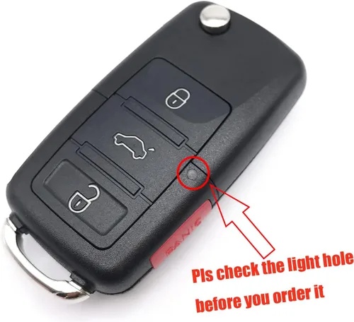 Miniatura 2 de Carcasa de repuesto para VW Volkswagen Jetta Passat Golf Beetle MK5 Rabbit GTI CC EOS Keyless Entry Flip Key Fob Shell 4 Botones