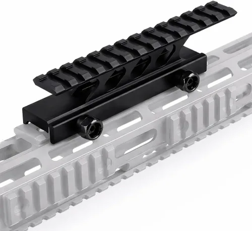 Miniatura 3 de 360 Tactical 1 pulgada de alto perfil corto Riser Mount Matte Black Picatinny 8 Ranura para visores y óptica Riel de alto perfil 2