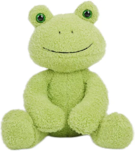 Peluche de rana de peluche de 10 pulgadas, adorable regalo para niños y adultos, cumpleaños para amantes de las ranas, muñeca de felpa verde para