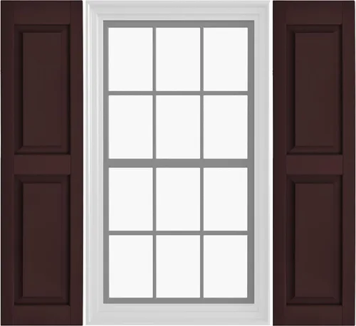 Miniatura 19 de Persianas de vinilo de panel elevado Pontiac Trail (1 par) 14.5"x31" - Cielo de noche azul marino Persianas de ventana para exteriores Incluye