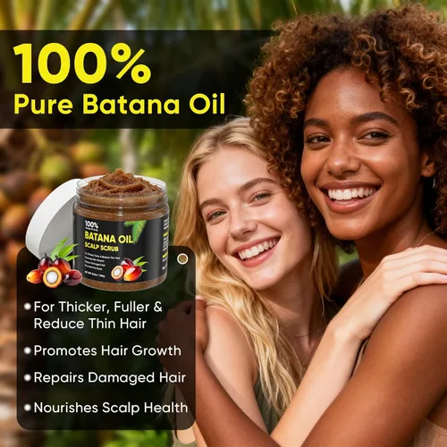 Miniatura 2 de Batana Oil Exfoliante para el crecimiento del cabello, batana orgánica para nutrir el cabello con romero, aceite de cuero cabelludo promueve