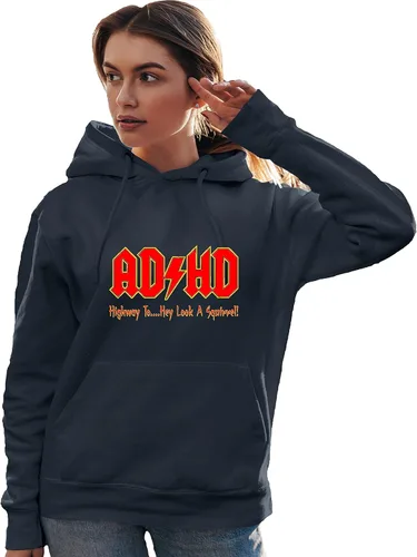 Miniatura 2 de Go All Out Sudadera con capucha para hombre y mujer con texto en inglés "Highway To Hey Look A Squirrel