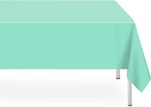 Miniatura 229 de Paquete de 6 manteles de plástico desechables azules y blancos a cuadros, manteles de plástico azules para fiestas, 54 x 108 pulgadas impermeables