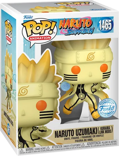 Funko Pop! Naruto Shippuden: Naruto Uzumaki Kurama Link Mode Edición Especial Multicolor Exclusiva #1465 Naruto Kurama Link Común