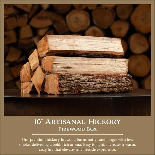 Miniatura 2 de Cutting Edge Firewood - Caja de leña artesanal de nogal Madera dura seca al horno de primera calidad Quemadura caliente y duradera con rico