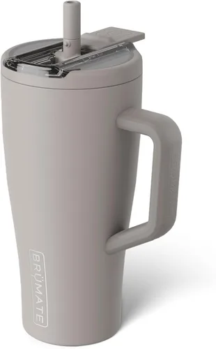 Miniatura 48 de BrüMate Era Flip - Vaso de 30 onzas con tapa con pajilla cubierta 100 % a prueba de fugas, popote higiénico cubierto, botella de agua de acero