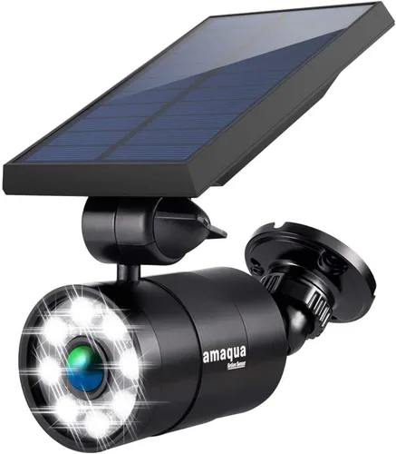 Miniatura 7 de Luces solares de movimiento para exteriores de 9 vatios (equivalente a 110 vatios) Focos solares de aluminio de 1400 lúmenes, seguridad de Blanco