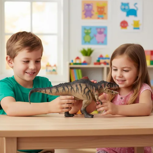 Miniatura 5 de Gemini & Genius - Juguetes de dinosaurio Tyrannosaurus Rex y Velociraptor - Mandíbula movible, gran regalo, colección, decoración de habitación