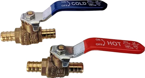 Miniatura 21 de XFITTING Válvula de bola Pex de 10 piezas de 3/4" caliente y fría, 24-2-3&4 = 10X