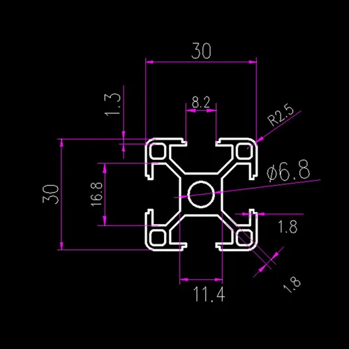 Miniatura 2 de SANTIE Perfiles de aluminio de ranura en T de 1.181 in x 1.181 in con ranura en T de 0.315 in corte a longitud 1.969 in, perfil de extrusión
