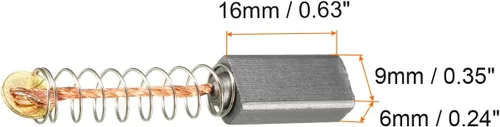 Miniatura 2 de Cepillos de carbono, [para motor de energía] - 0.394 inx0.197 inx0.197 in/tono oro negro/10 piezas