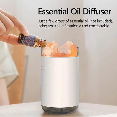 Miniatura 2 de Humidificador de aromaterapia de cristal portátil USB Aroma Difusor de aceite esencial Humidificador de aire con lámpara de atmósfera Hogar (azul)