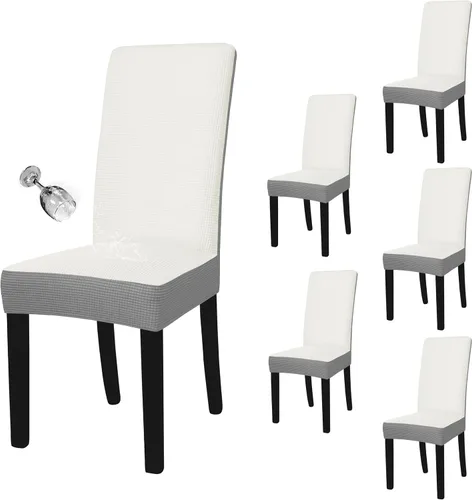 Miniatura 49 de Easy-Going - Juego de 2 fundas para sillas de comedor 100% impermeables, de tela Jacquard elástica, fundas protectoras removibles y lavables